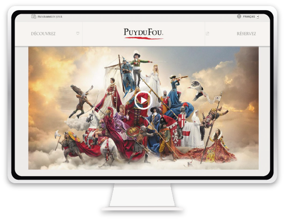 Screenshot du site Puy du Fou