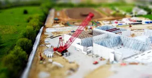 Photo d'un grue floutée